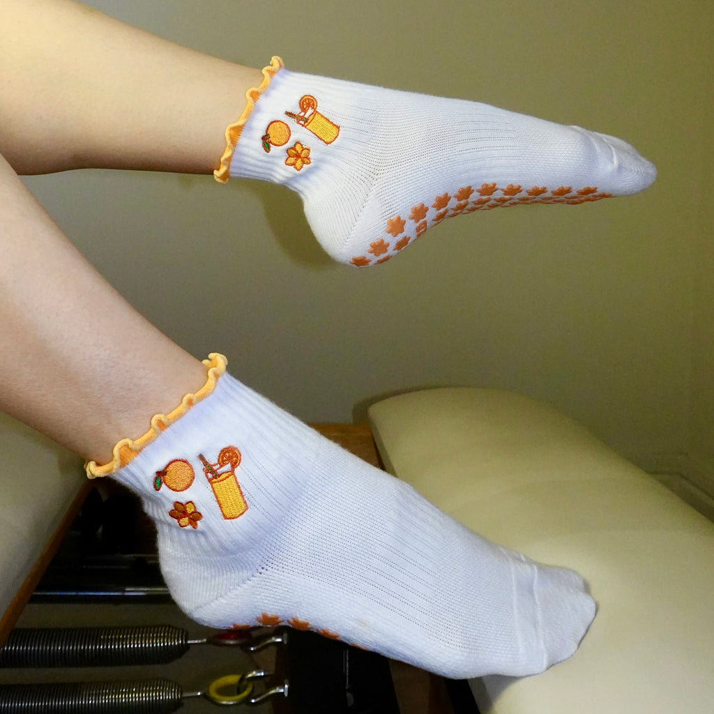 Orange Juice Grip Socks